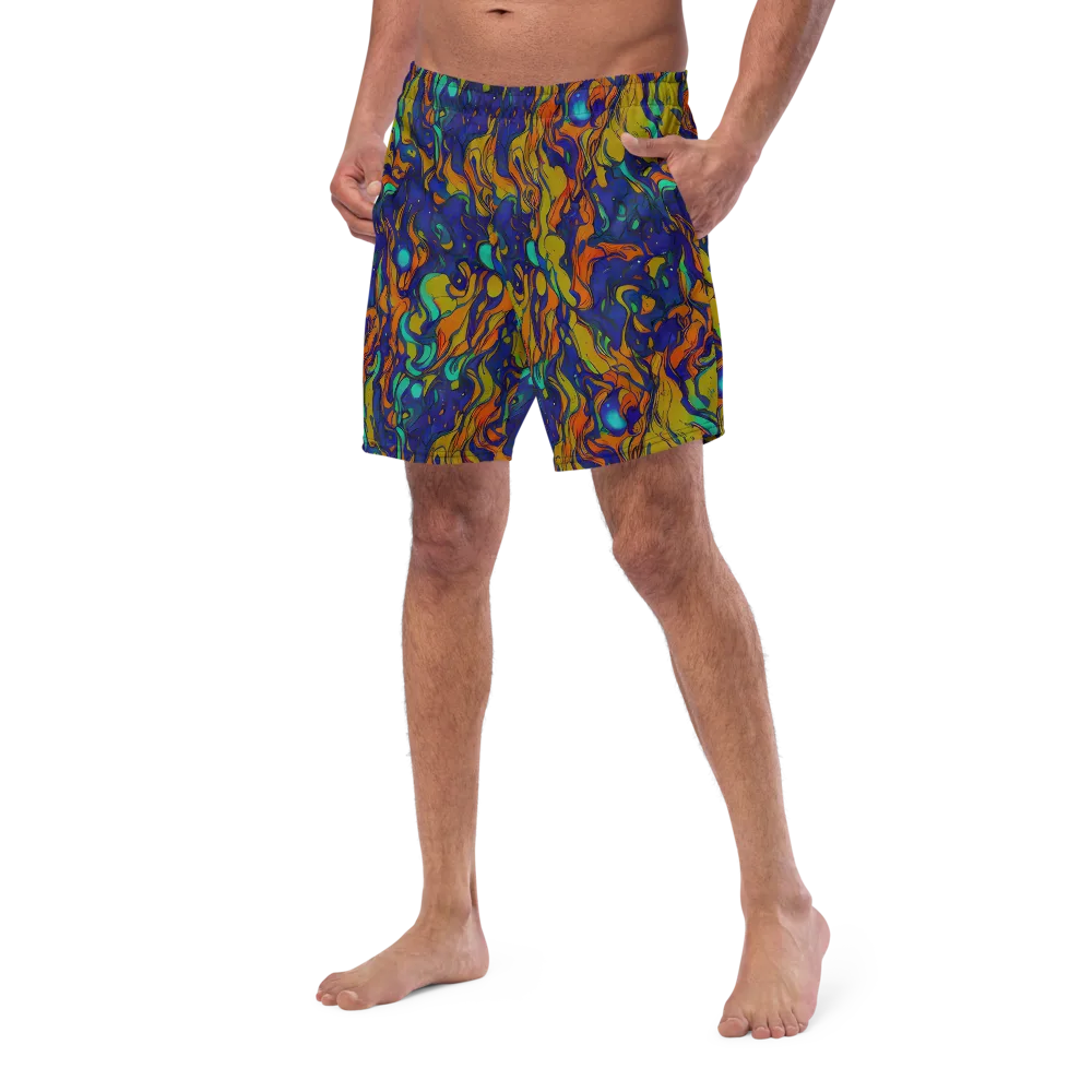 Tangerine Voltage on Swim Trunks — Left Front