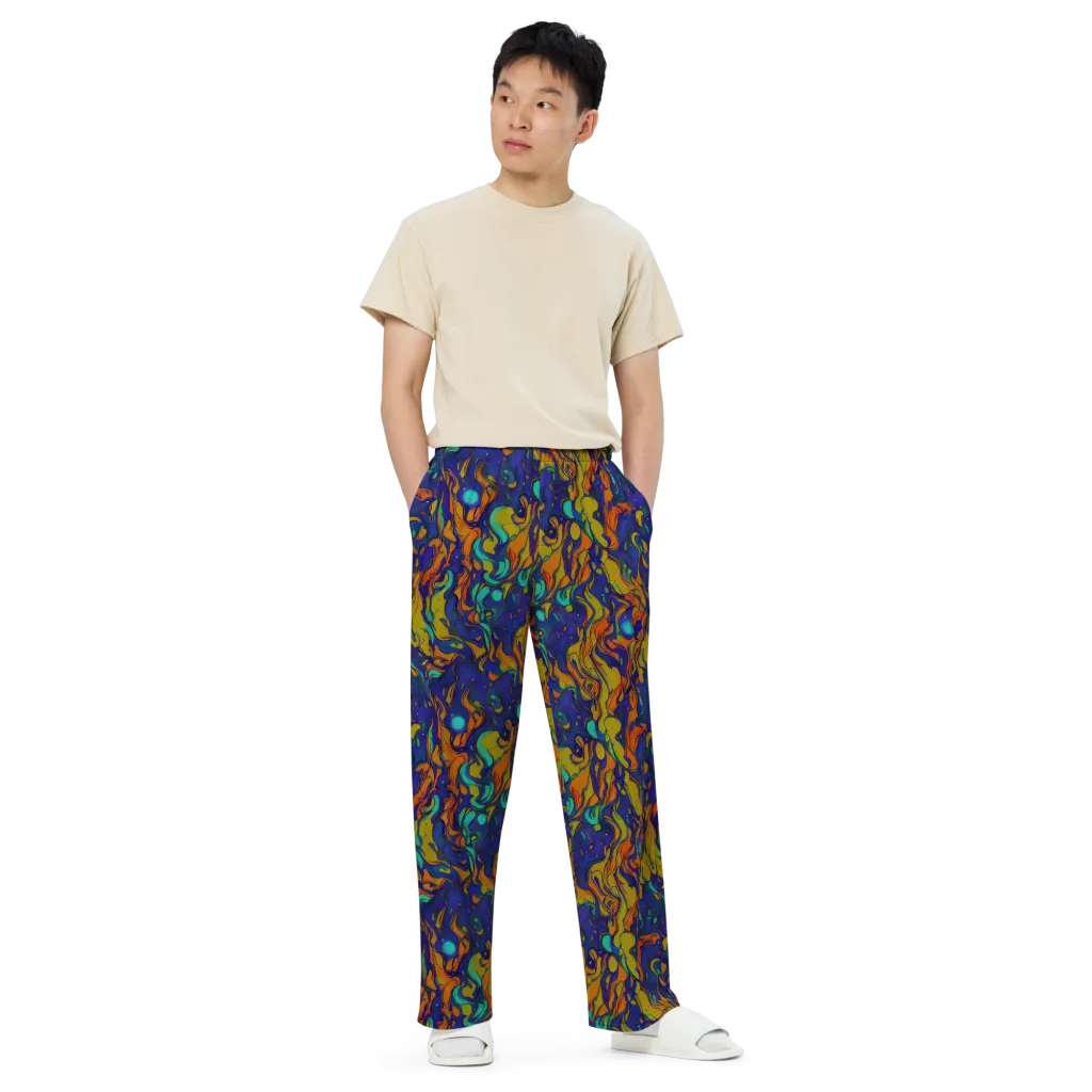 Tangerine Voltage on Wide-Leg Pants — Front