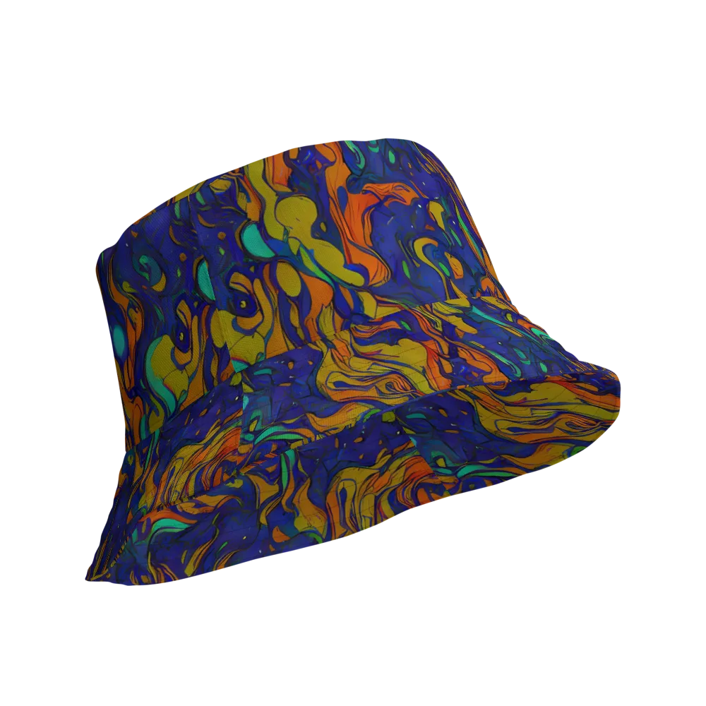 Tangerine Voltage on Reversible Bucket Hat — Product details Outside