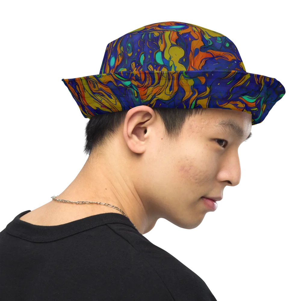 Tangerine Voltage on Reversible Bucket Hat — Right Outside