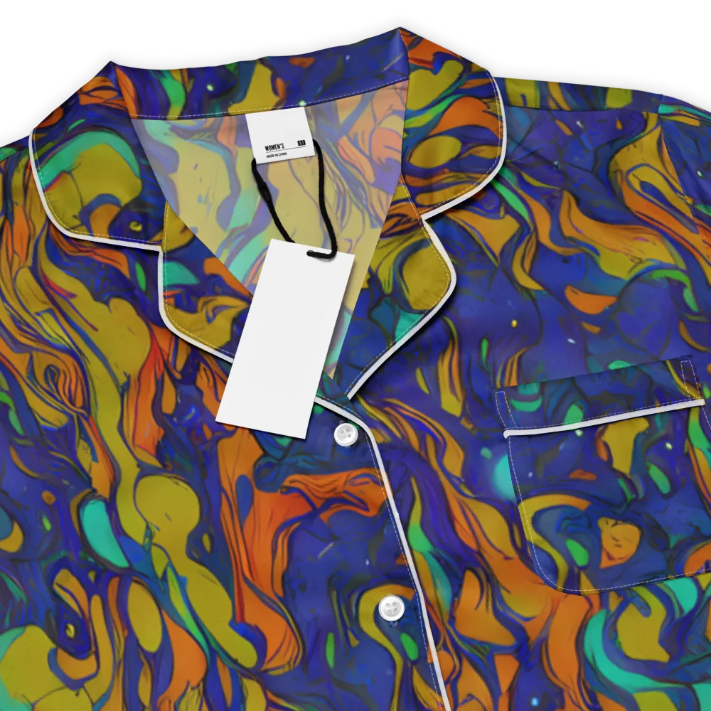 Tangerine Voltage on Women's Short Sleeve Pajama Top — Product details