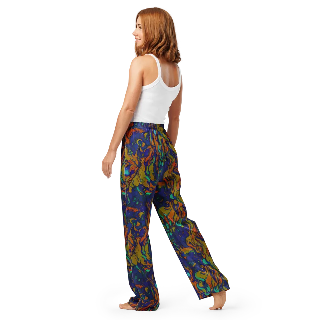 Tangerine Voltage on Women's Pajama Pants — Back