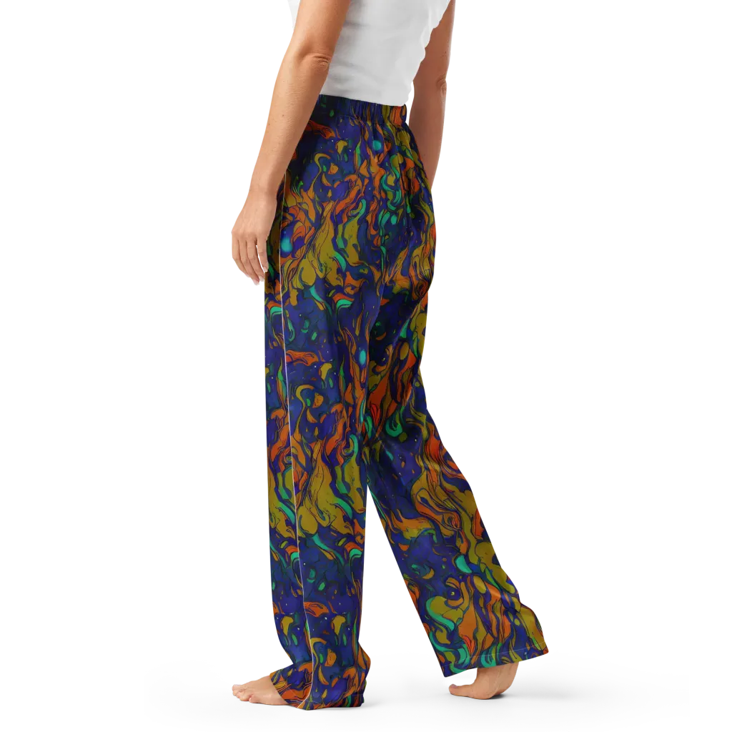 Tangerine Voltage on Women's Pajama Pants — Left
