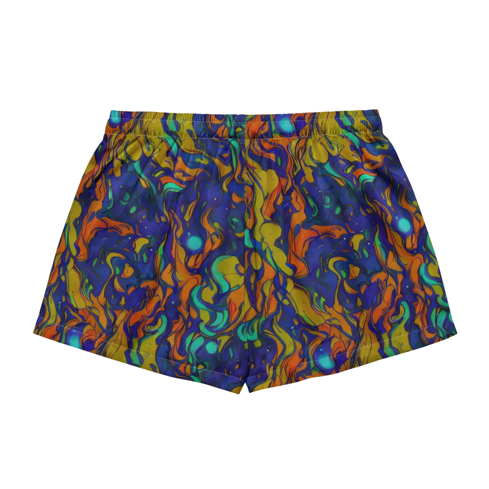 Tangerine Voltage on Women's Pajama Shorts — Back