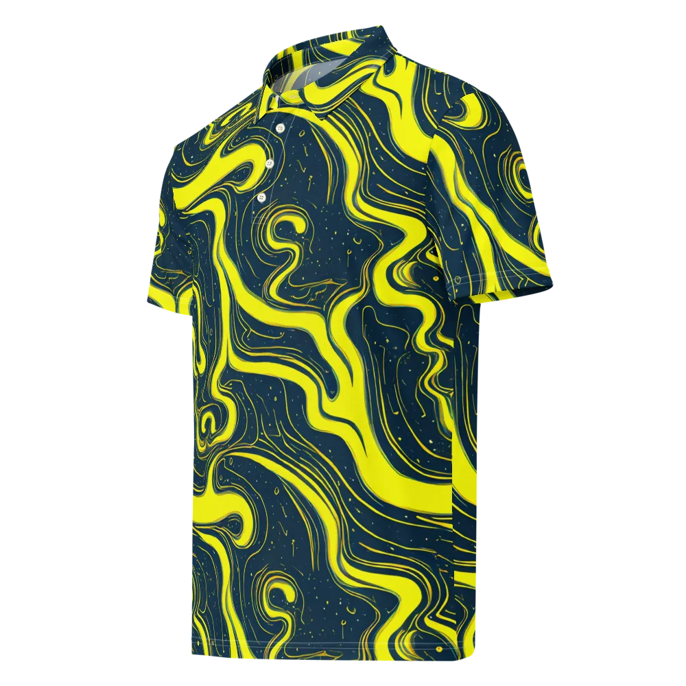 Nightstream on Men's Slim Fit Polo Shirt — Left Front