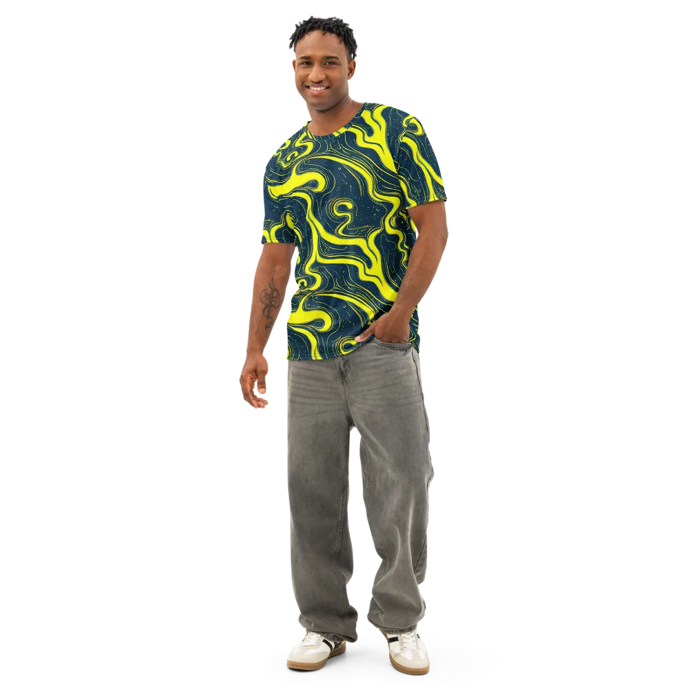 Nightstream on Men's Cotton Crew Neck T-Shirt — Front