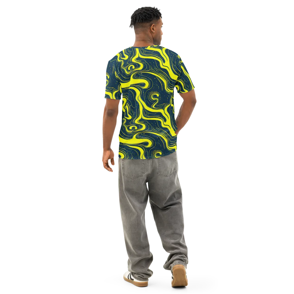 Nightstream on Men's Cotton Crew Neck T-Shirt — Back