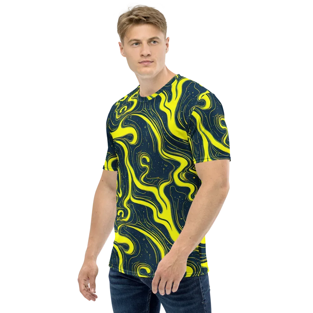 Nightstream on Men's Crew Neck T-Shirt — Left