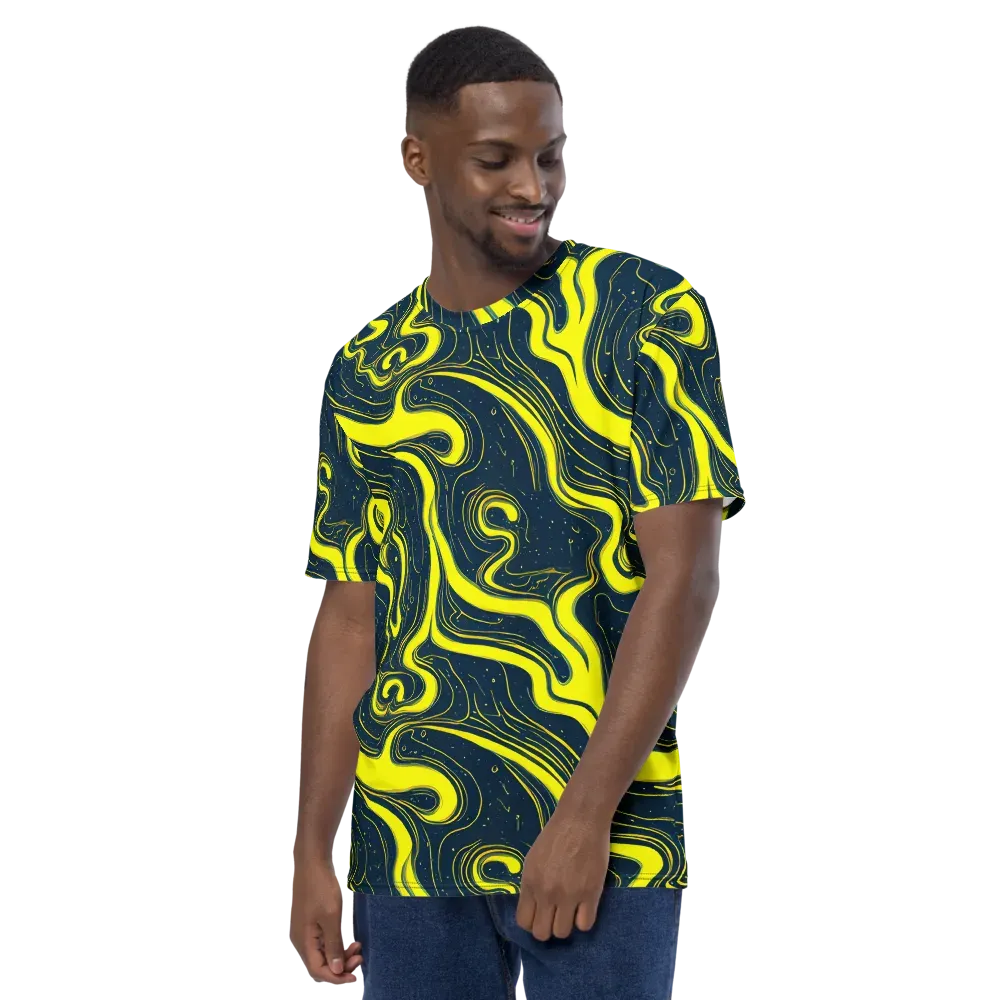 Nightstream on Men's Crew Neck T-Shirt — Left