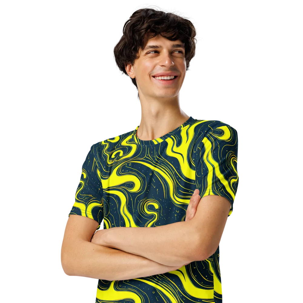Nightstream on Men's Crew Neck T-Shirt — Left Front