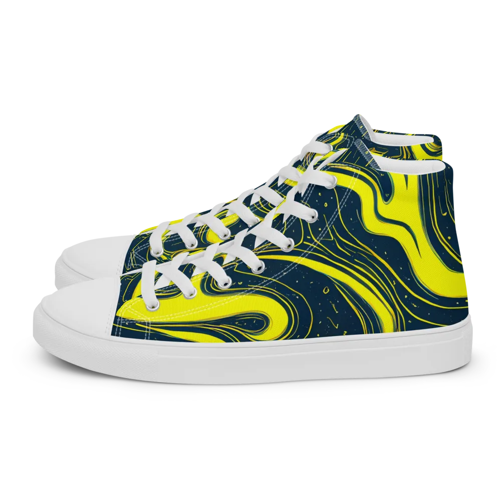 Nightstream on Men's High Top Canvas Shoes — Left