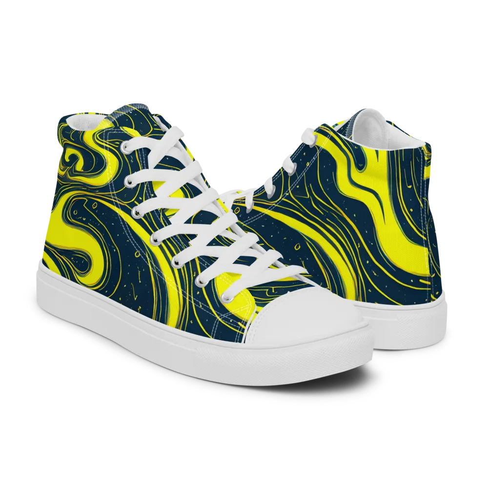Nightstream on Men's High Top Canvas Shoes — Right