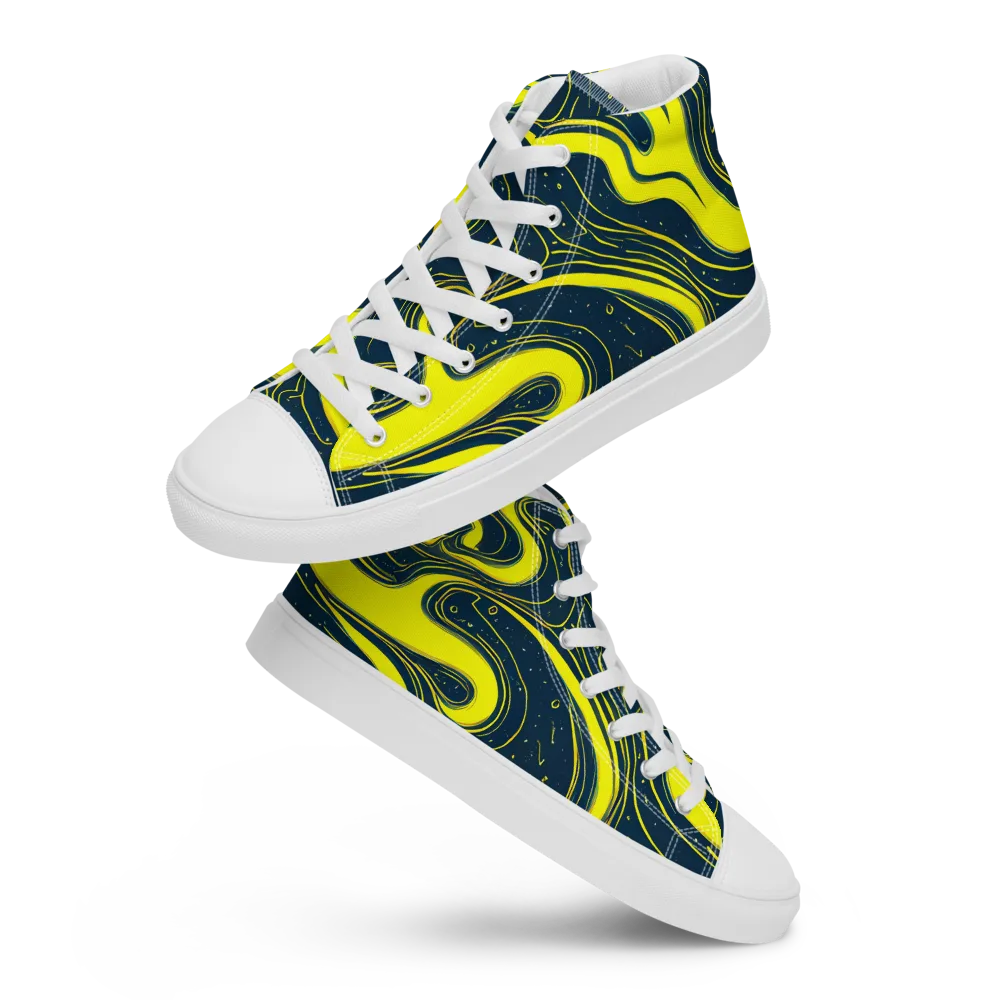 Nightstream on Men's High Top Canvas Shoes — Front