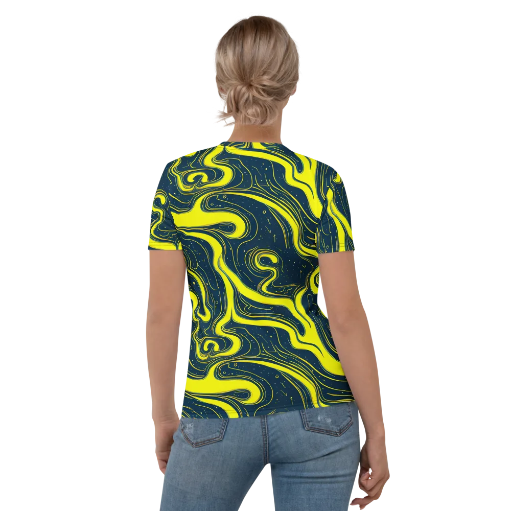 Nightstream on Women's Crew Neck T-Shirt — Back