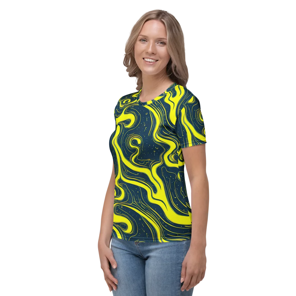 Nightstream on Women's Crew Neck T-Shirt — Left