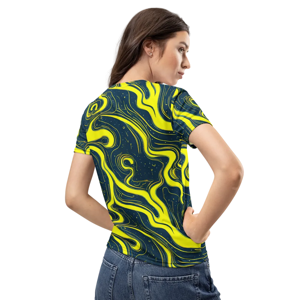 Nightstream on Women's Crew Neck T-Shirt — Back