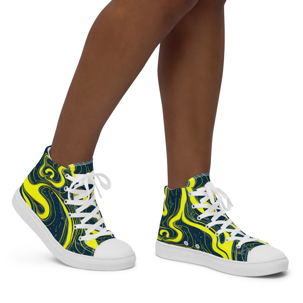 Nightstream on Women's High Top Canvas Shoes — Right