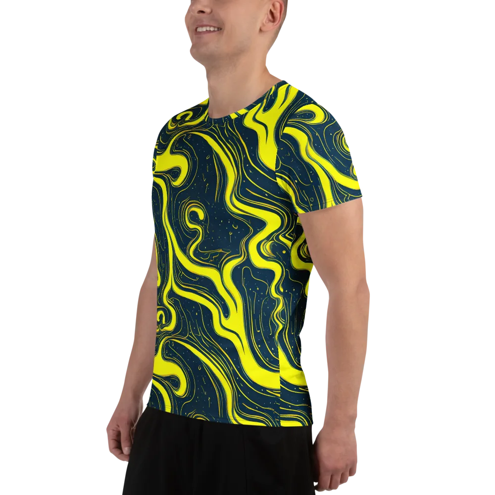 Nightstream on Men's Athletic T-Shirt — Left