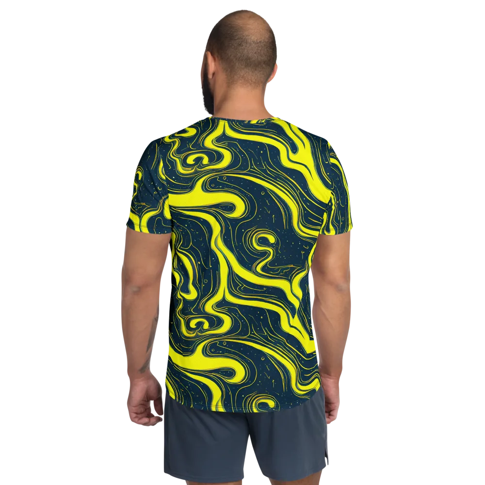 Nightstream on Men's Athletic T-Shirt — Back