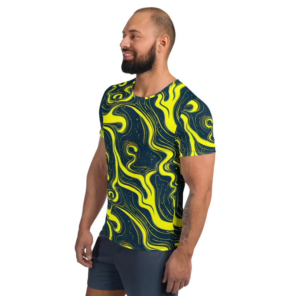 Nightstream on Men's Athletic T-Shirt — Left