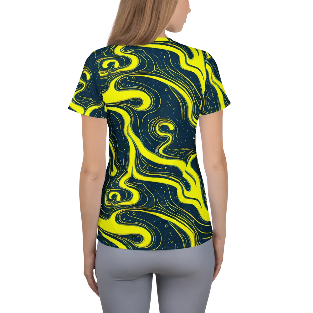 Nightstream on Women's Athletic T-Shirt — Back