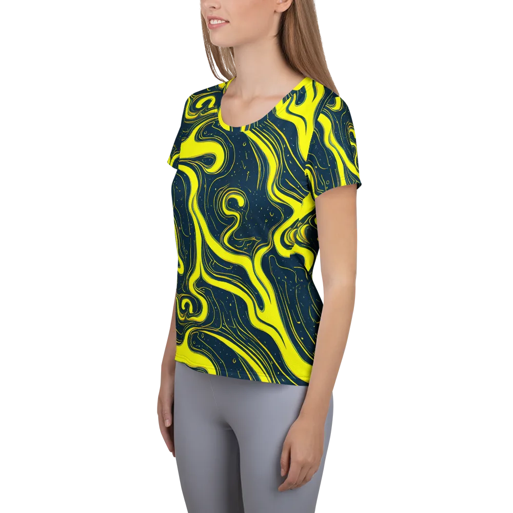 Nightstream on Women's Athletic T-Shirt — Left