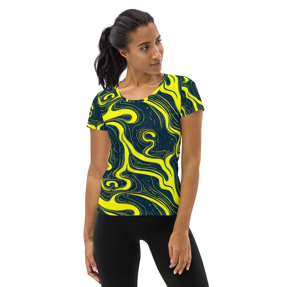 Nightstream on Women's Athletic T-Shirt — Front