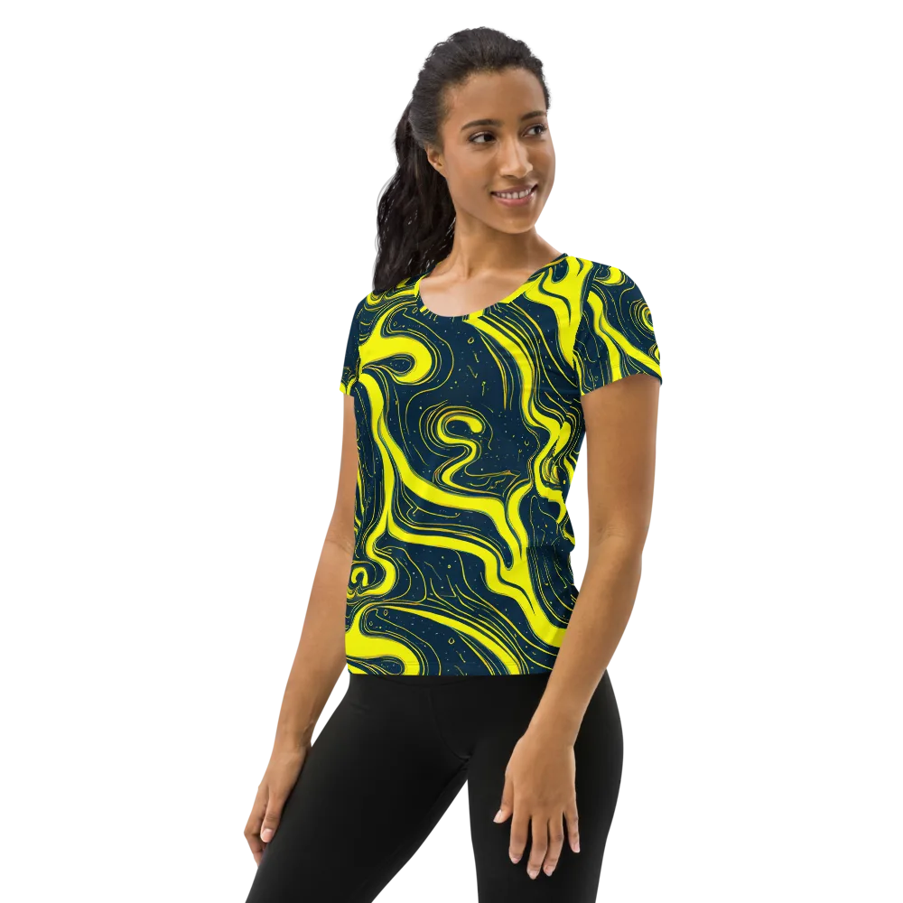 Nightstream on Women's Athletic T-Shirt — Left