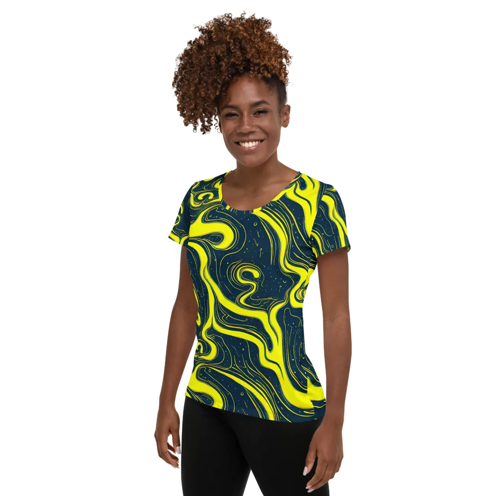Nightstream on Women's Athletic T-Shirt — Left
