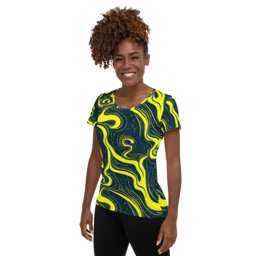 Nightstream on a Women's Athletic T-Shirt
