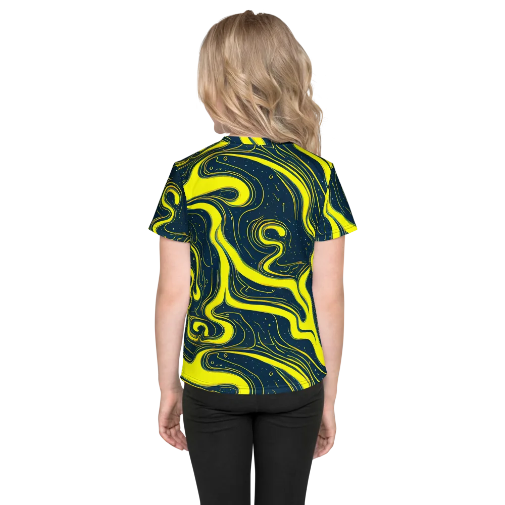 Nightstream on Kids Crew Neck T-Shirt — Back
