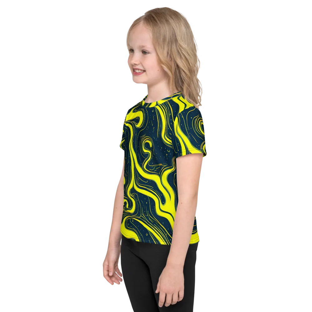 Nightstream on Kids Crew Neck T-Shirt — Left