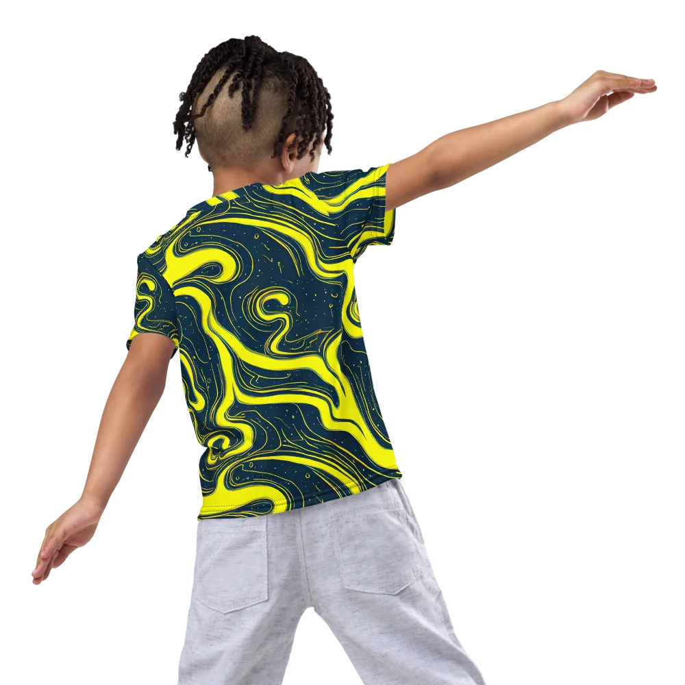 Nightstream on Kids Crew Neck T-Shirt — Back