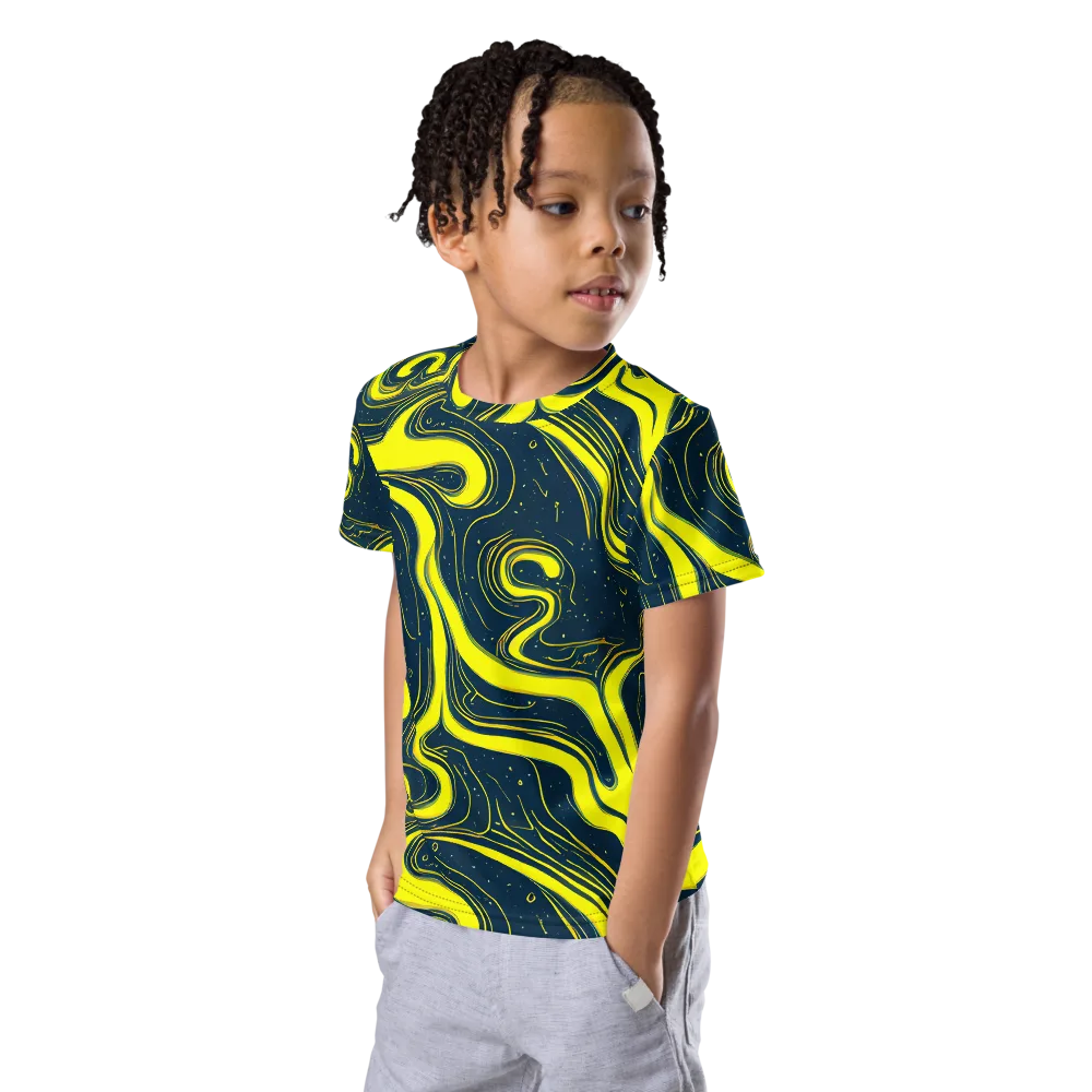 Nightstream on Kids Crew Neck T-Shirt — Left Front