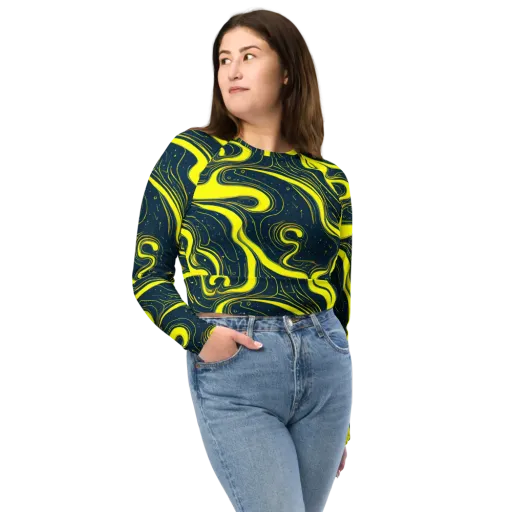 Nightstream on a Long Sleeve Crop Top