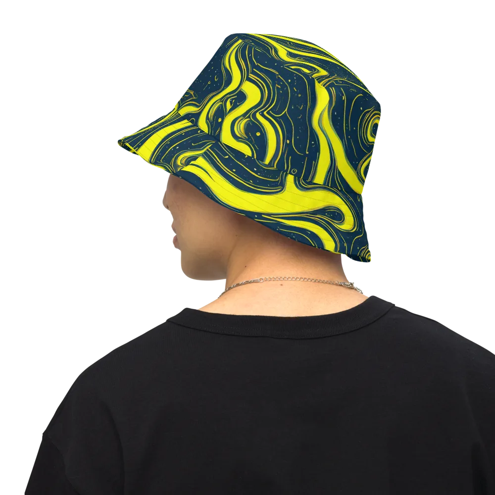 Nightstream on Reversible Bucket Hat — Back Inside