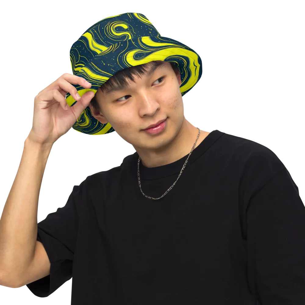 Nightstream on Reversible Bucket Hat — Front Inside