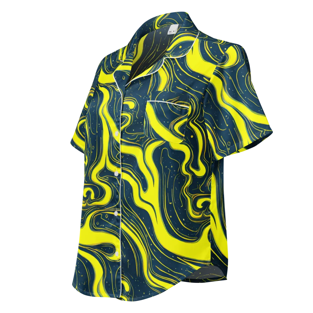 Nightstream on Women's Short Sleeve Pajama Top — Left Front