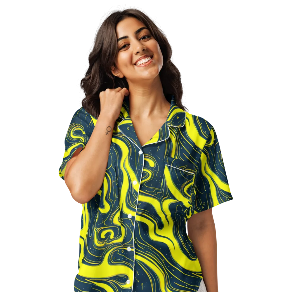 Nightstream on Women's Short Sleeve Pajama Top — Front