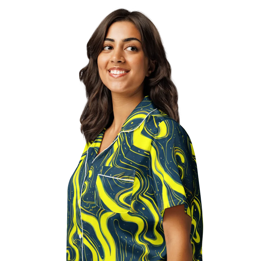 Nightstream on Women's Short Sleeve Pajama Top — Left Front