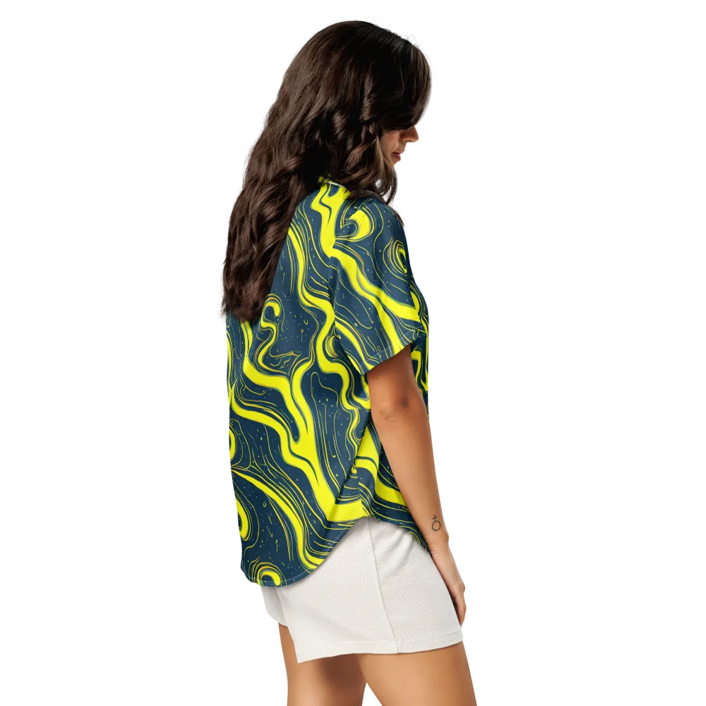 Nightstream on Women's Short Sleeve Pajama Top — Right Back