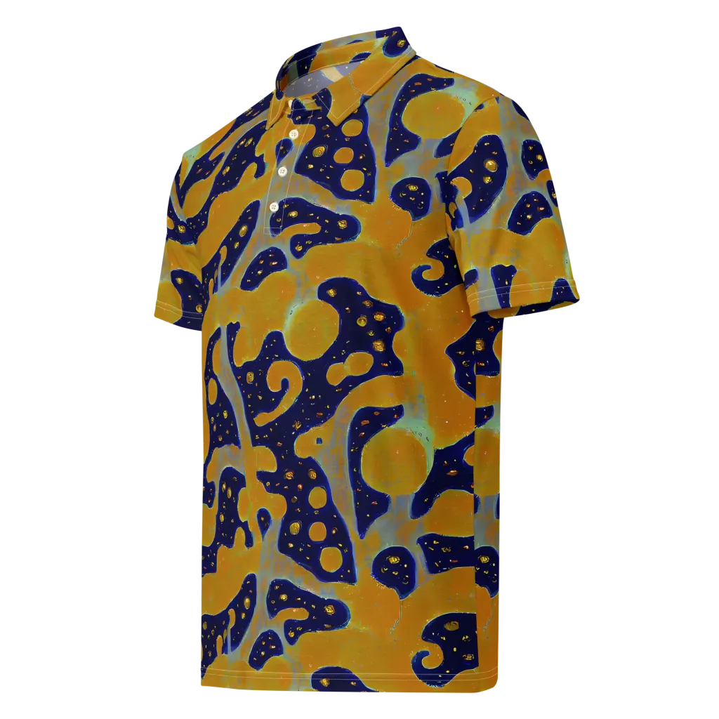 Molten Drift on Men's Slim Fit Polo Shirt — Left Front