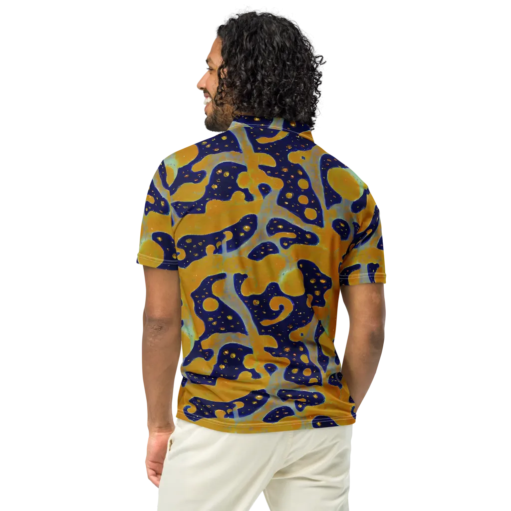 Molten Drift on Men's Slim Fit Polo Shirt — Back