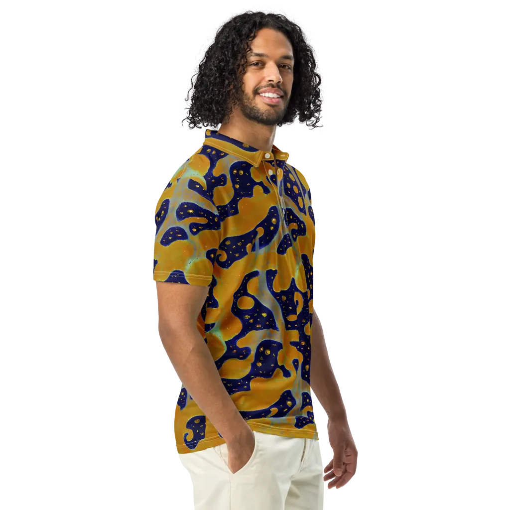 Molten Drift on Men's Slim Fit Polo Shirt — Right Front