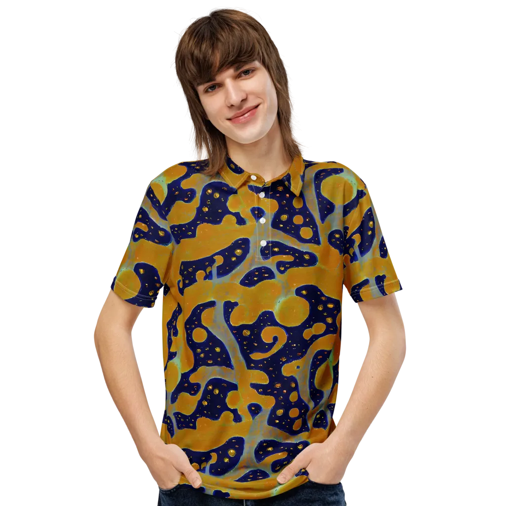Molten Drift on Men's Slim Fit Polo Shirt — Front