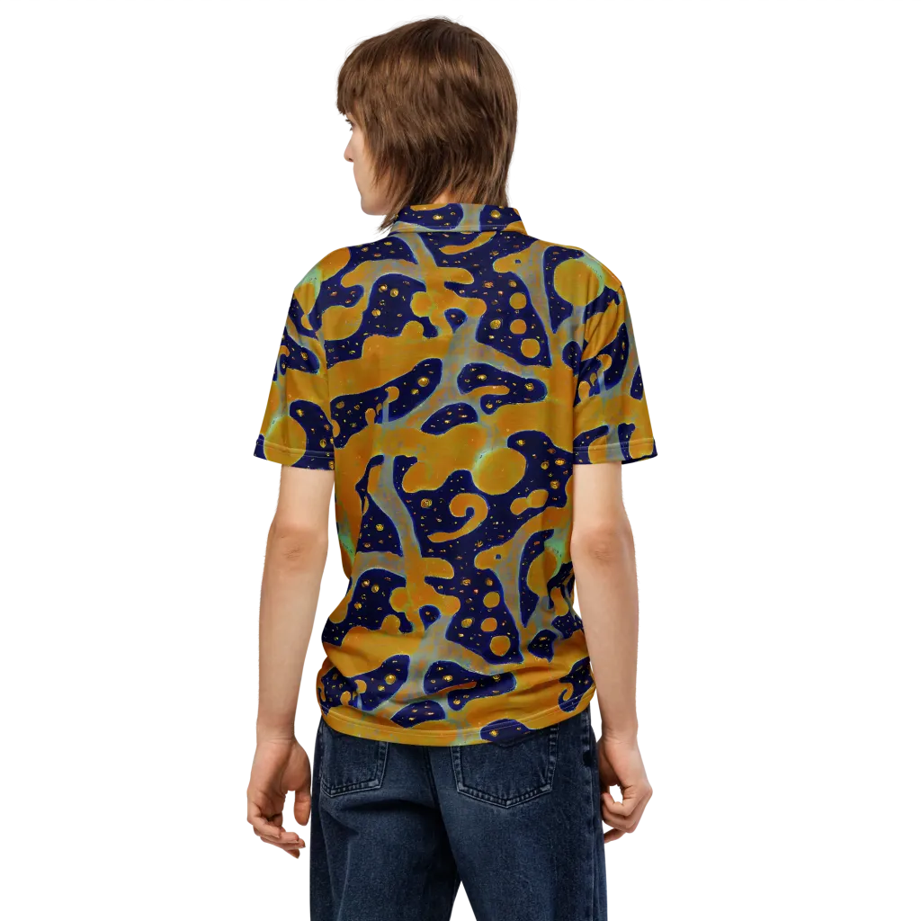 Molten Drift on Men's Slim Fit Polo Shirt — Back