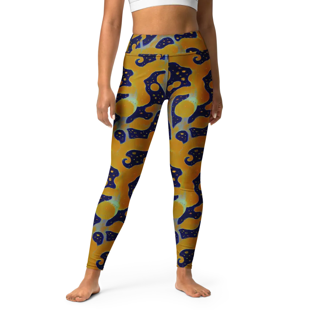 Molten Drift on Yoga Leggings — Front