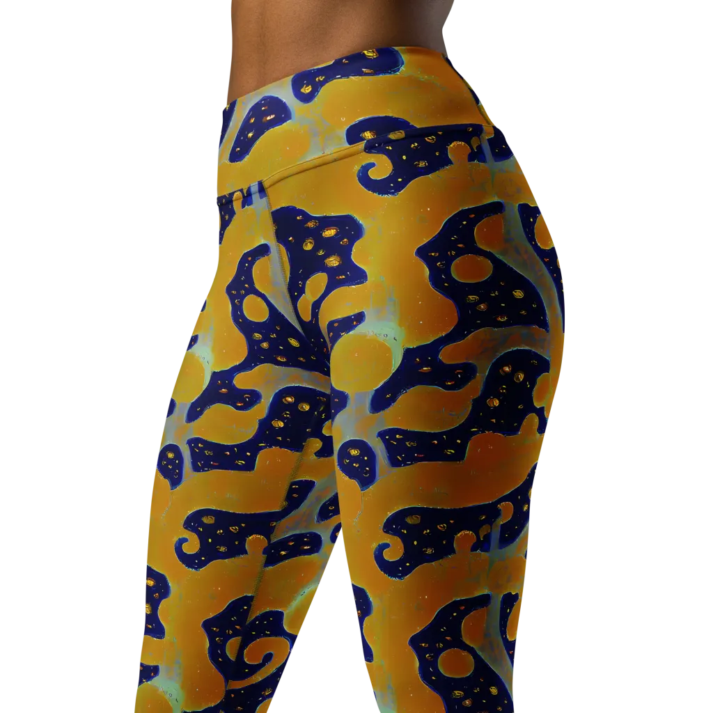 Molten Drift on Yoga Leggings — Left Front