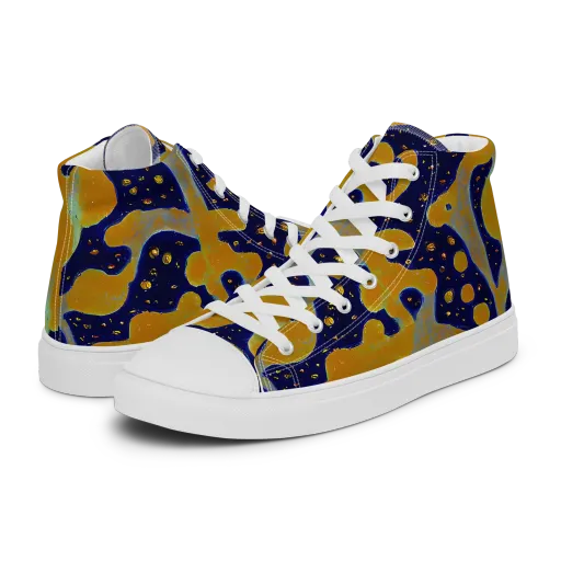 Molten Drift on a Men's High Top Canvas Shoes