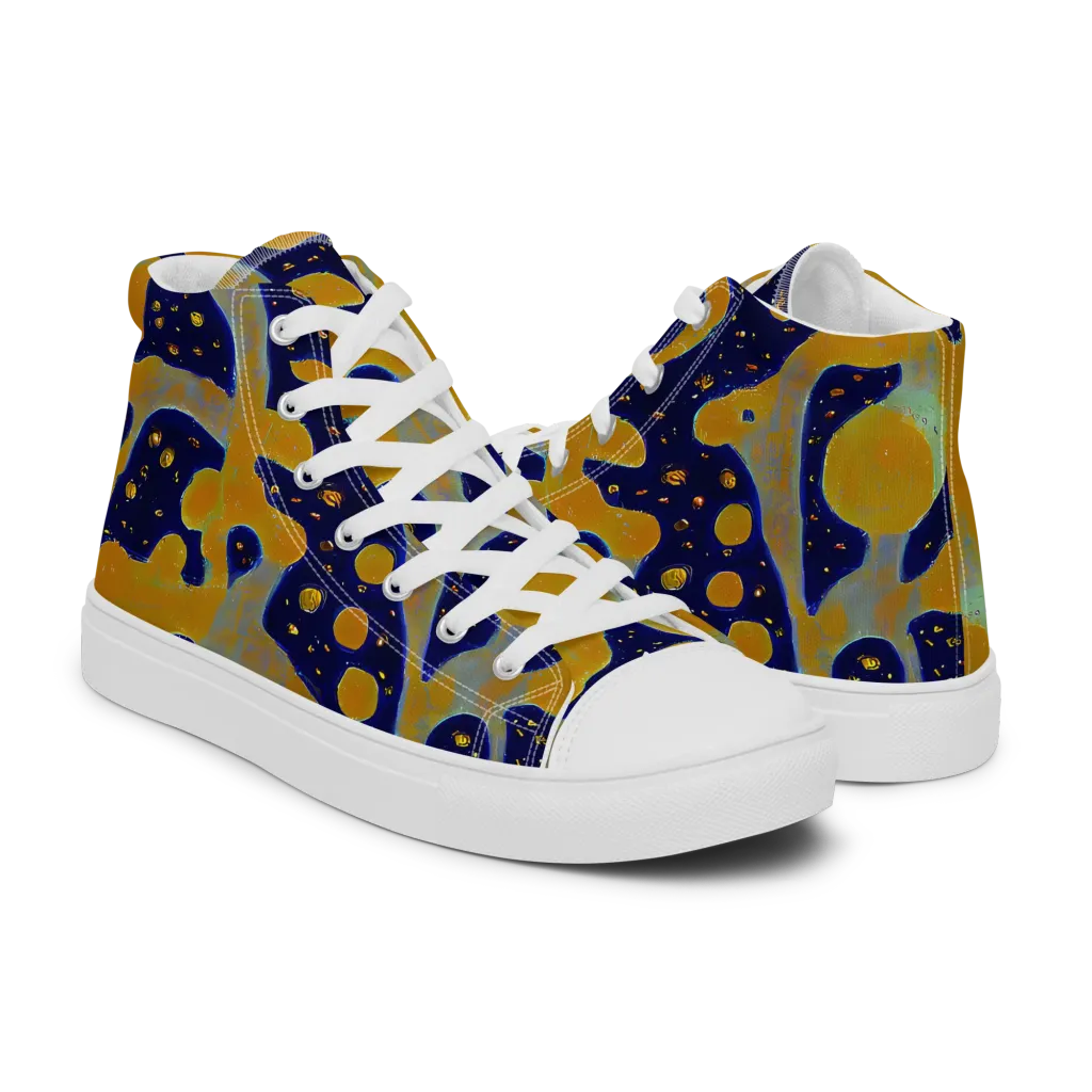 Molten Drift on Men's High Top Canvas Shoes — Right